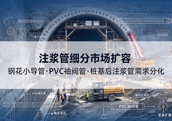 仁布注浆管细分市场扩容，隧道钢花小导管、PVC 袖阀管、桩基后注浆管需求分化